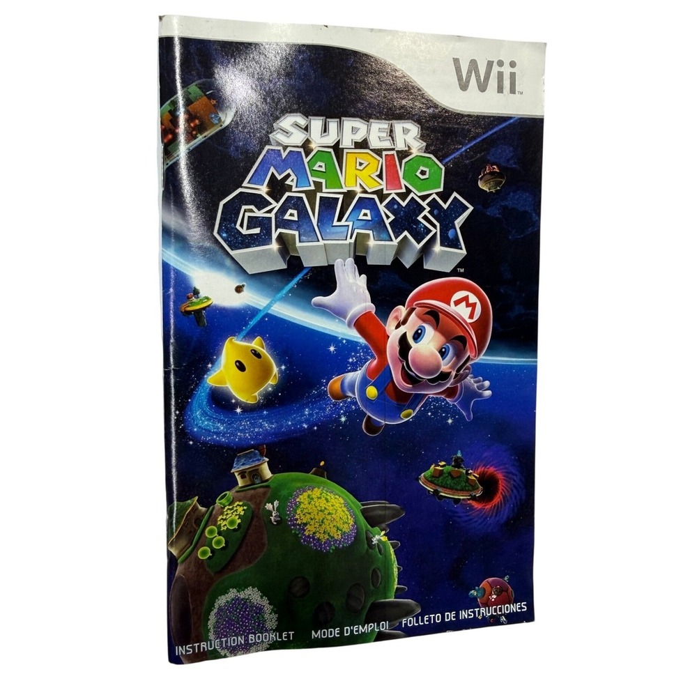 Nintendo Wii Super Mario Galaxy Instruction Booklet Manual Only RVL-RMGE-USA